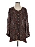 Assorted Brands 100% Viscose Paisley Brown Long Sleeve Blouse Size XS - photo 1