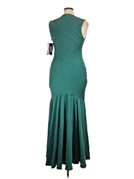 green long sleeve dress Patricia Green Extreme Plunge Long Sleeve Maxi Dress With Tie Detail – Club  L London main image 1