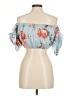 Shein Blue Short Sleeve Blouse Size M - photo 2