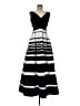 Xscape Stripes Black Cocktail Dress Size 6 - photo 1