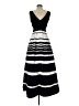 Xscape Stripes Black Cocktail Dress Size 6 - photo 2