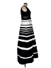 Xscape Stripes Black Cocktail Dress Size 6 - photo 4