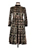 Assorted Brands Print Brown Casual Dress Size 12 - photo 1