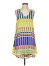 Everly 100% Polyester Graphic Yellow Casual Dress Size S - photo 1