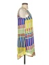 Everly 100% Polyester Graphic Yellow Casual Dress Size S - photo 4