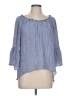 Forgotten Grace 100% Rayon Blue 3/4 Sleeve Blouse Size L - photo 1