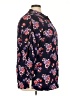 Woman Within 100% Rayon Floral Black 3/4 Sleeve Button-Down Shirt Size 22 (1X) - photo 4