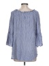 Forgotten Grace 100% Rayon Blue 3/4 Sleeve Blouse Size L - photo 2