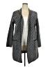 Fortune + Ivy 100% Polyester Chevron-herringbone Black Gray Cardigan Size XXL - photo 1