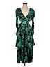 Topshop 100% Polyester Green Cocktail Dress Size 2 - photo 1