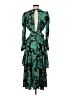 Topshop 100% Polyester Green Cocktail Dress Size 2 - photo 2