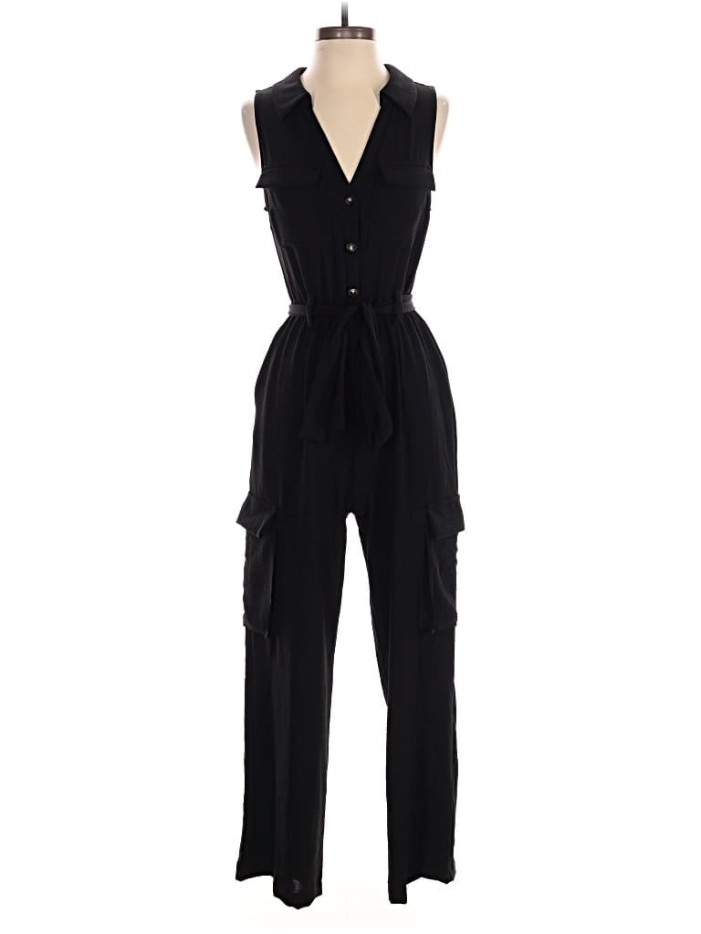 Pre-owned Monteau Jumpsuit In Black