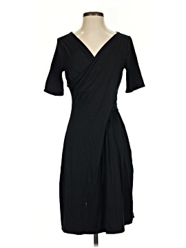 black wrap dress short sleeve Joseph Ribkoff Short Sleeve Flowy Wrap Midi Dress Style 251250 Black / 22 main image 1