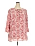 Crescent 100% Polyester Pink 3/4 Sleeve Blouse Size XXL - photo 1