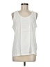 Lands' End Canvas White Sleeveless Blouse Size M - photo 1