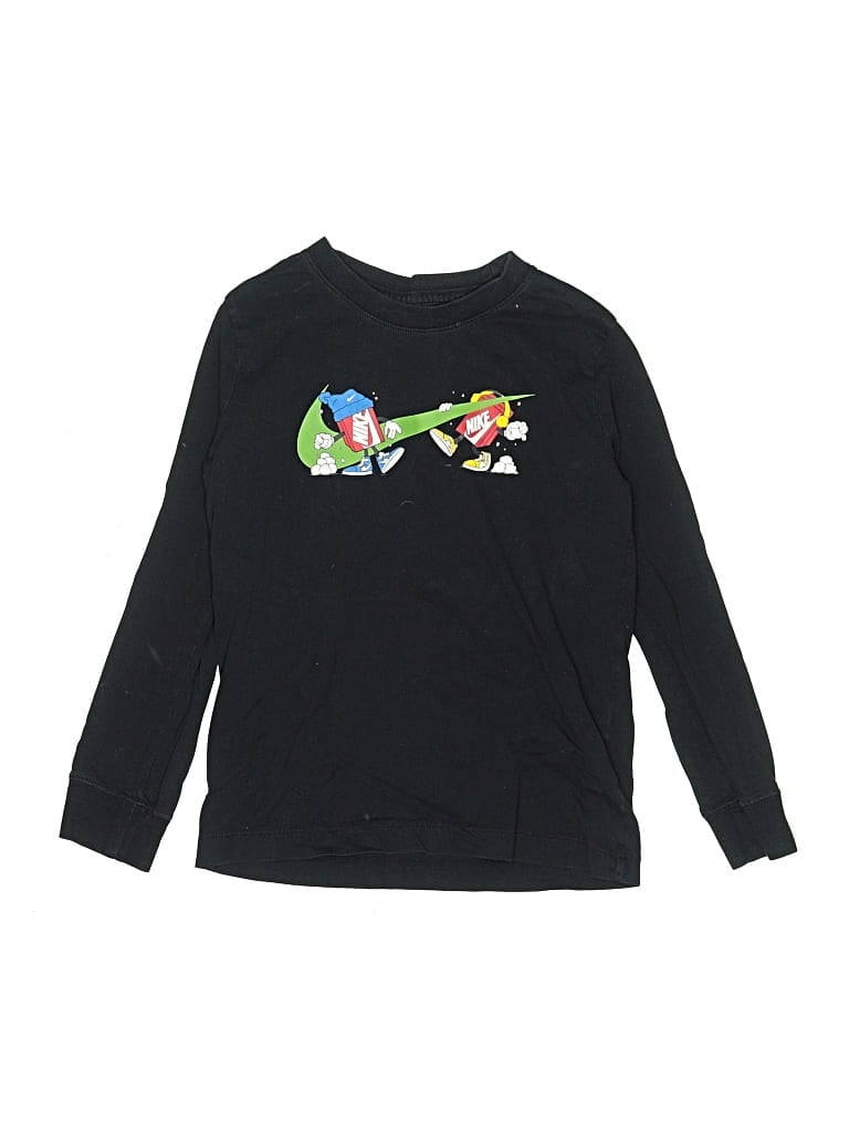 Pre-owned Nike Kids' Long Sleeve T-shirt In Black