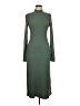 Double Zero Solid Green Casual Dress Size M - photo 1