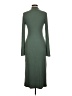 Double Zero Solid Green Casual Dress Size M - photo 2