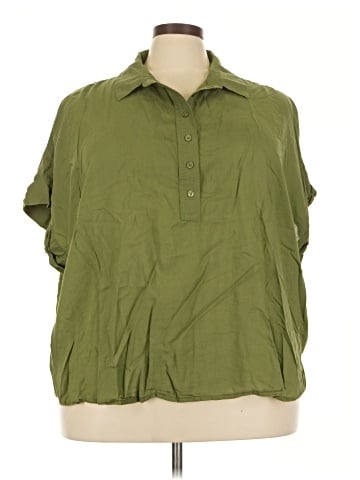 Lane Bryant 3/4 Sleeve Button-Down Shirt (view 1)