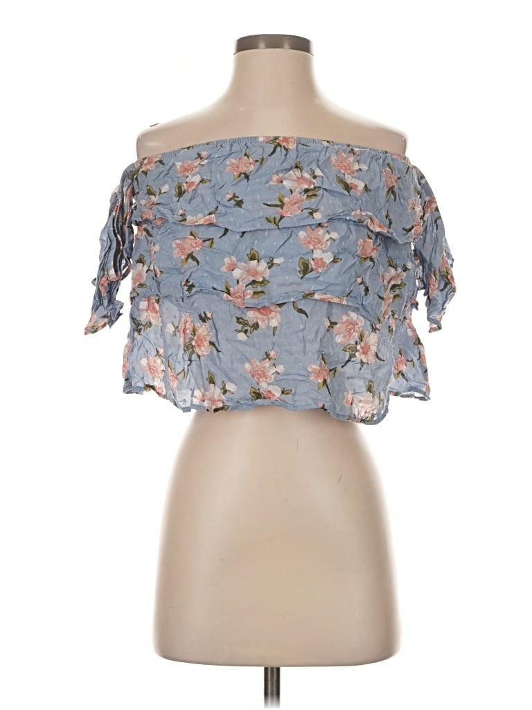 Pre-owned American Eagle Outfitters Sleeveless Blouse In Blue