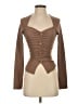 NA-KD Brown Long Sleeve Blouse Size XXS - photo 1