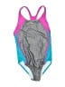 Speedo Color Block Gray One Piece Swimsuit Size 12 - photo 1