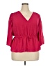 Sofia Jeans by Sofia Vergara Red 3/4 Sleeve Blouse Size XXL - photo 1