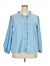 Unbranded Blue 3/4 Sleeve Blouse Size 2X - photo 1