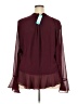 WD.NY 100% Polyester Burgundy Long Sleeve Blouse Size 2X - photo 2