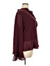 WD.NY 100% Polyester Burgundy Long Sleeve Blouse Size 2X - photo 4