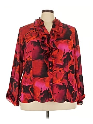 AK Anne Klein Long Sleeve Blouse (view 1)