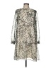 Ann Taylor LOFT Animal Print Silver Cocktail Dress Size M - photo 1