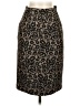 Michael Kors Animal Print Brown Black Wool Skirt Size 0 - photo 1