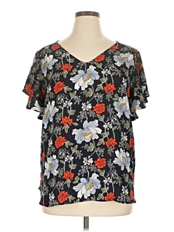 Ann Taylor LOFT Outlet Short Sleeve Blouse (view 1)