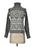 J.Crew Chevron-herringbone Gray Turtleneck Sweater Size XXS - photo 1