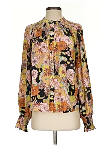 Jade by Johnny Was Long Sleeve Silk Top (view 1)