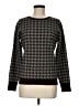 Worthington Houndstooth Black Pullover Sweater Size M - photo 1