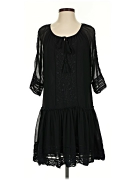 black lace dress anthropologie Lace-Trim Midi Slip Dress by Anthropologie in Black, Size: XL