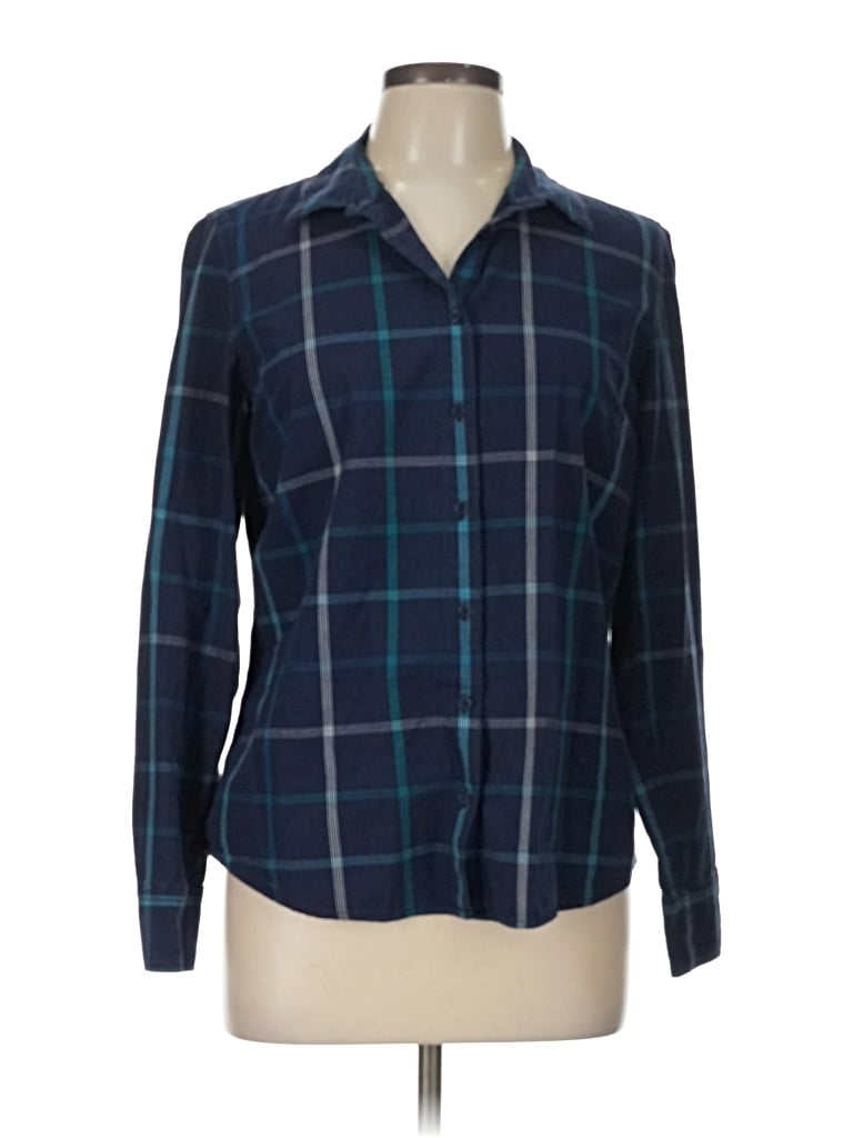 Pre-owned Tommy Hilfiger Long Sleeve Button Down Shirt In Blue