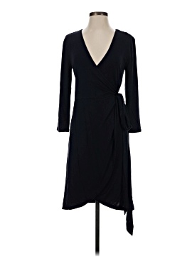 ann taylor black wrap dress Ann Taylor Collared Wrap Dress – The Hangout main image 0