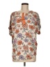 Hayden 100% Rayon Orange Short Sleeve Blouse Size M - photo 1