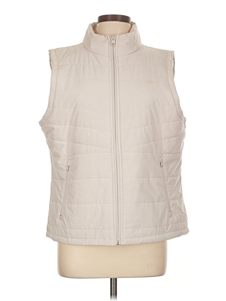 Pre-owned Dkny Sport Vest In Ivory