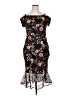 Guess Floral Black Cocktail Dress Size 14 - photo 1