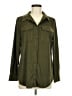 Chico's 100% Polyester Green Long Sleeve Button-Down Shirt Size M - photo 1