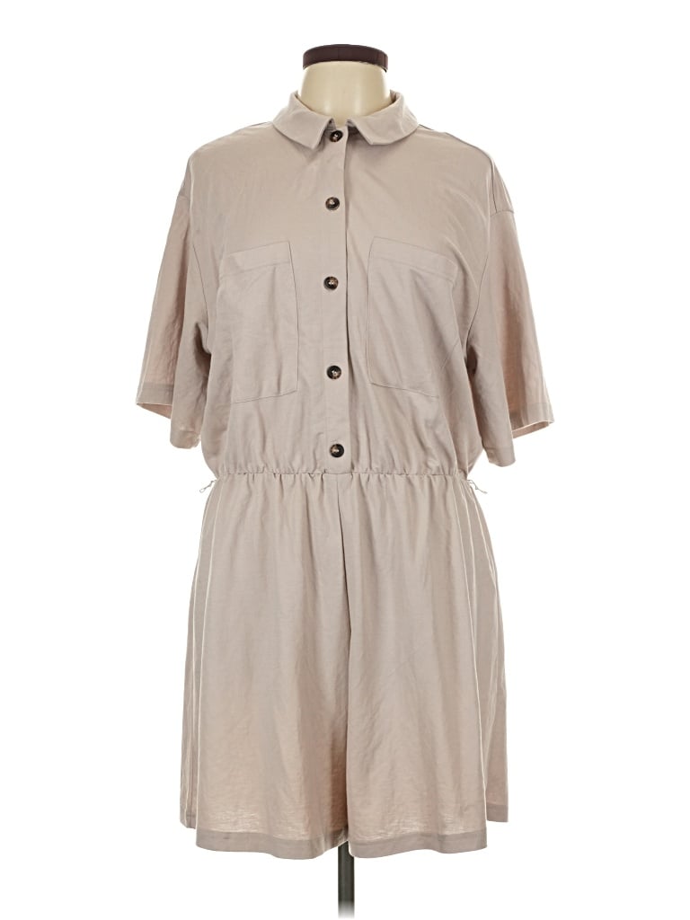 Pre-owned H&m Romper In Tan