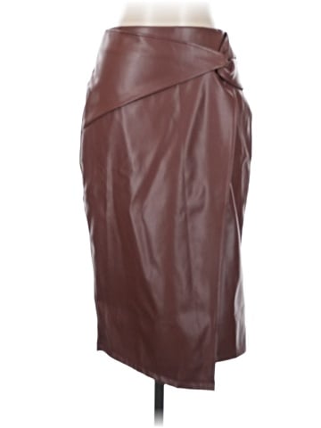 Kate Kasin Faux Leather Skirt (view 1)