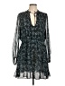 Intermix 100% Silk Paisley Blue Teal Cocktail Dress Size 12 - photo 1
