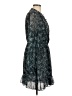 Intermix 100% Silk Paisley Blue Teal Cocktail Dress Size 12 - photo 4