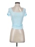 Shein Blue Short Sleeve Top Size 2 - photo 1