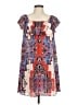 Aqua 100% Polyester Print Blue Casual Dress Size M - photo 1